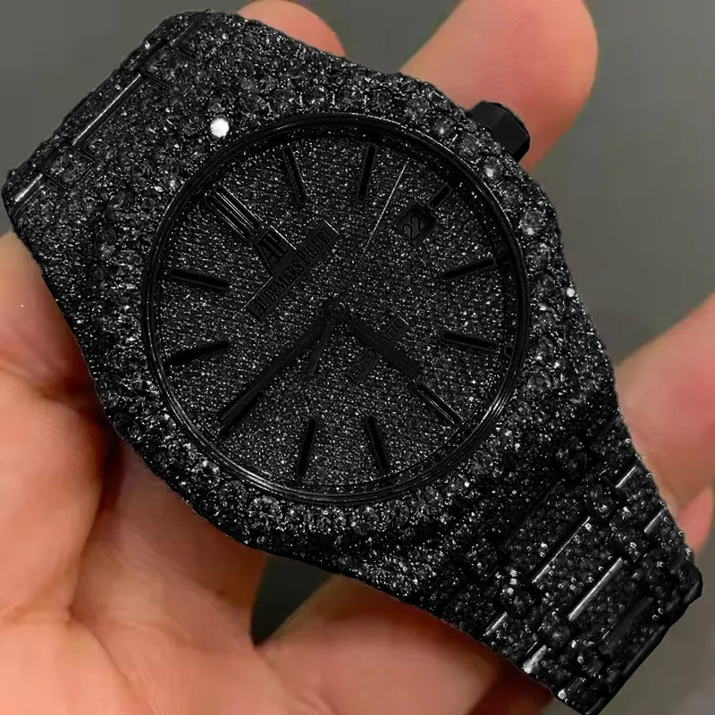VVS Top Quality Automatic Mechanical Iced Out Women Designer Men Moissanite Pass Test Dia Watches Iced Out Vvs Diamond Watch Free Delivery