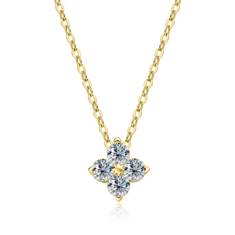 D VVS1 Moissanite Pandent Necklace GRA Certified 0.4Ct Lab Diamond S925 Sterling Silver Dainty Necklaces for Women