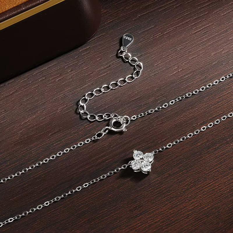 D VVS1 Moissanite Pandent Necklace GRA Certified 0.4Ct Lab Diamond S925 Sterling Silver Dainty Necklaces for Women