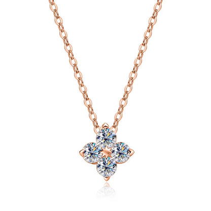 D VVS1 Moissanite Pandent Necklace GRA Certified 0.4Ct Lab Diamond S925 Sterling Silver Dainty Necklaces for Women