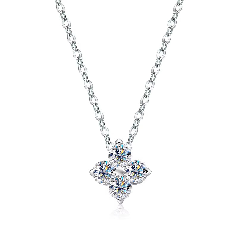 D VVS1 Moissanite Pandent Necklace GRA Certified 0.4Ct Lab Diamond S925 Sterling Silver Dainty Necklaces for Women