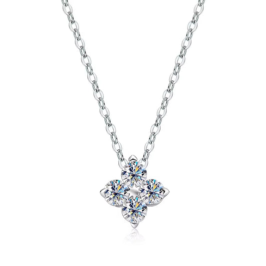 D VVS1 Moissanite Pandent Necklace GRA Certified 0.4Ct Lab Diamond S925 Sterling Silver Dainty Necklaces for Women