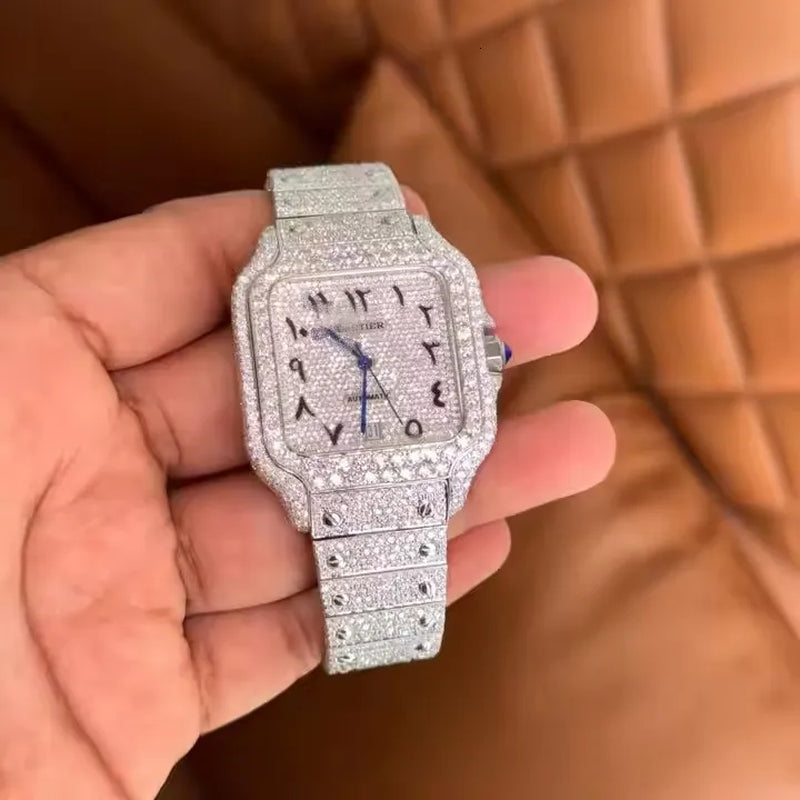 VVS Top Quality Automatic Mechanical Iced Out Women Designer Men Moissanite Pass Test Dia Watches Iced Out Vvs Diamond Watch Free Delivery