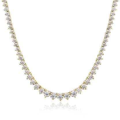 3 Claw D VVS1 Moissanite Tennis Necklace S925 Sterling Silver 18K White Gold GRA Certified Wedding Necklaces for Women