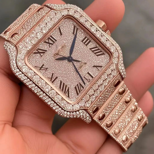 VVS Top Quality Automatic Mechanical Iced Out Women Designer Men Moissanite Pass Test Dia Watches Iced Out Vvs Diamond Watch Free Delivery
