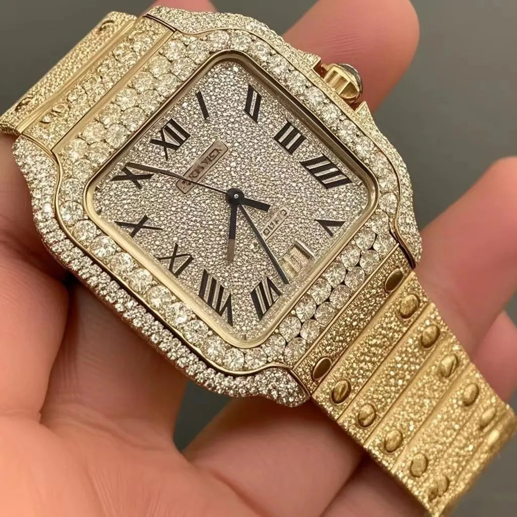 VVS Top Quality Automatic Mechanical Iced Out Women Designer Men Moissanite Pass Test Dia Watches Iced Out Vvs Diamond Watch Free Delivery